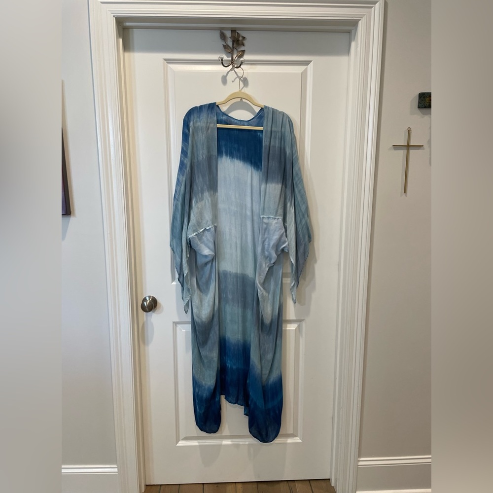 NET blue tie dye kimono